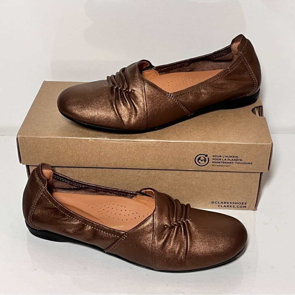 Clarks Rena Way Leather Flats